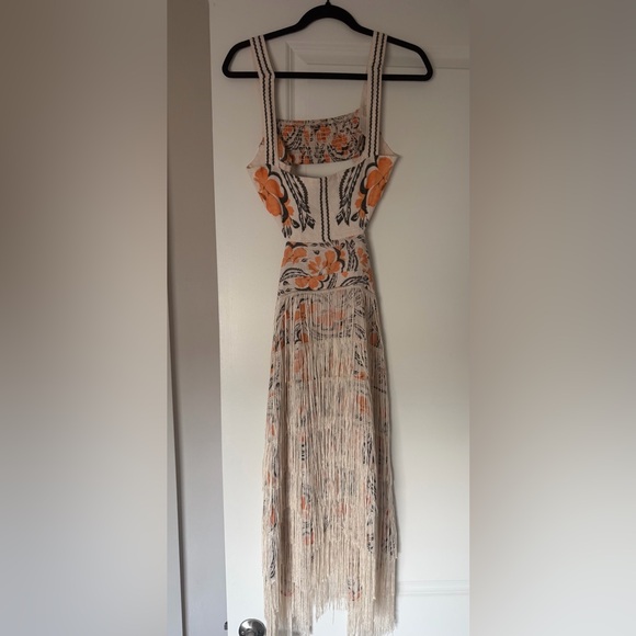 Anthropologie Linen Fringe Dress - Picture 4 of 10